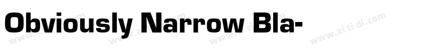 Obviously Narrow Bla字体转换